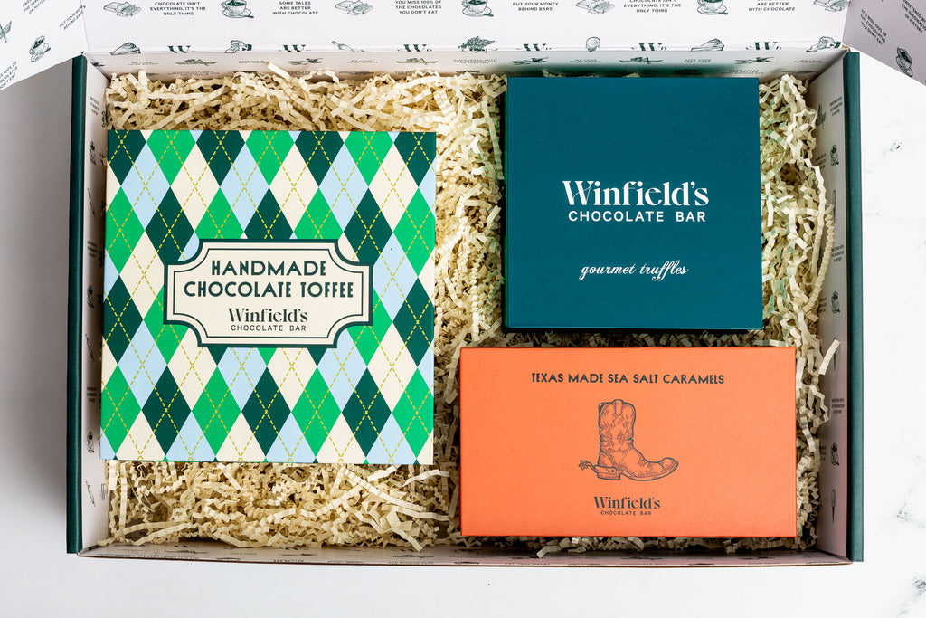 Caramel & Chocolate Gift Box, overhead view