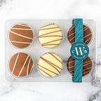 Winfield's Chocolate Covered Oreos 6-piece tray banded with the teal Winfield's wrap