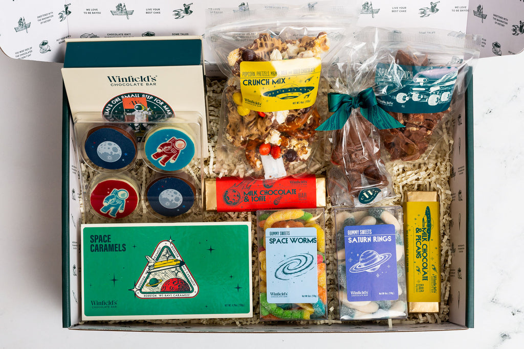 The Big Bang Gift Box, overhead view