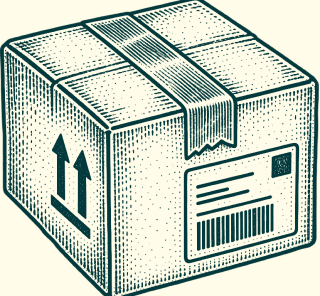 Shipping carton icon